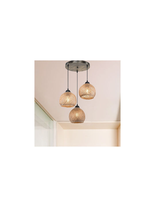 Pakketo PWL-1121 Pendant Light Brown Boho with ...