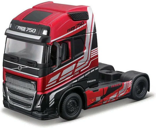 Bburago Street Fire Φορτηγό Haulers Volvo FH16 Globetrotter - Dark Red 1:43 για 3+ Ετών