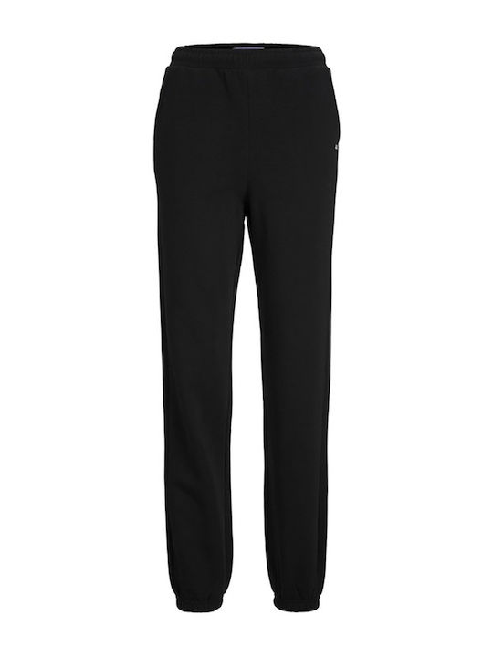 Jack & Jones Παντελόνι Φόρμας με Λάστιχο Μαύρο