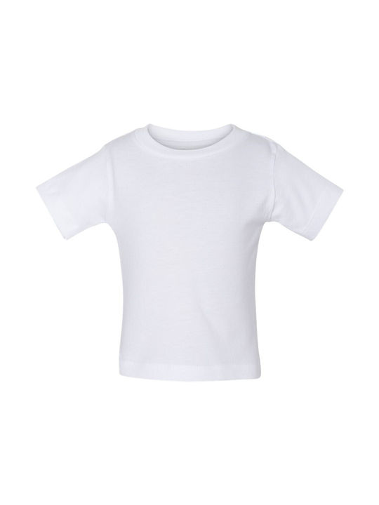 Baby T shirt Baby Jersey Short Sleeve Bella 3001B White