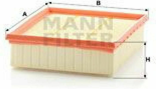 Mann Filter Filtru de Aer Auto pentru Alfa Romeo Mito Fiat Doblo / Grande Punto / Linia / Punct / Punto Evo Opel Combo