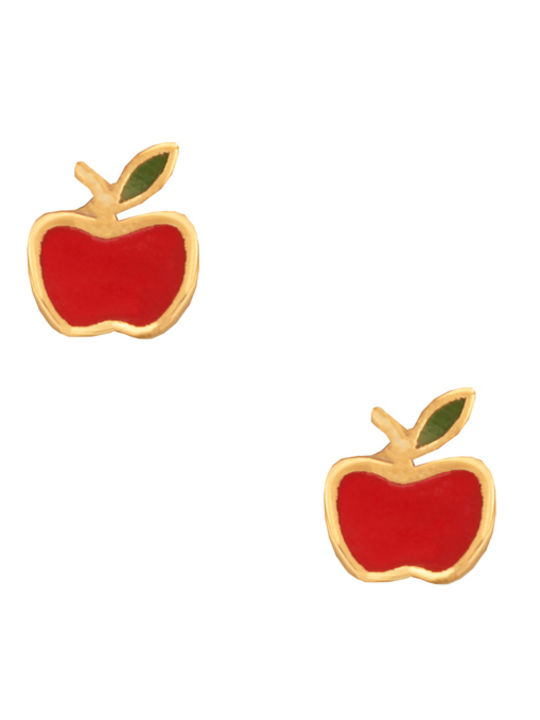 Children's 9k gold earrings Apples