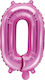 Foil Balloon 0-9 Fuchsia 35cm