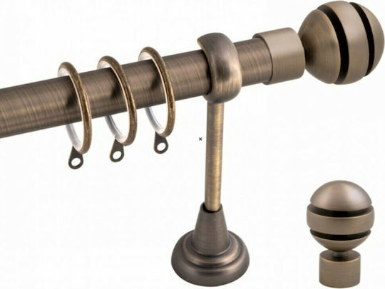 Frans Ausziehbar Metallisch Vorhangstange A11 Einfach Φ25mm 140-250cm Antique