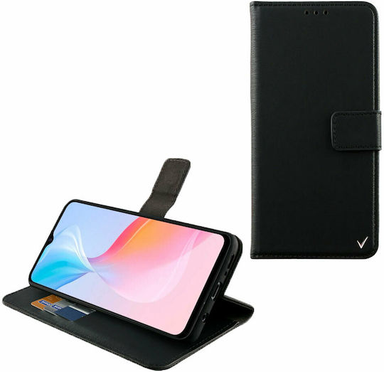 Volte-Tel Allure Magnet Wallet Piele artificială Negru (Vivo Y76 5G)