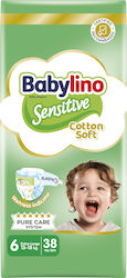 Babylino Sensitive Cotton Soft Nr. 6 pentru 13-18kgkg 38buc Babylino Sensitive Cotton Soft Nr. 6 pentru 13-18kgkg 38buc