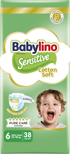 Babylino Klebeband-Windeln Sensitive Cotton Soft Nr. 6 für 13-18kg 38cm