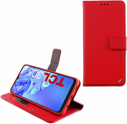 Volte-Tel Allure Magnet Wallet Δερματίνης Κόκκινο (TCL 30 / TCL 30 5G / TCL 30+)