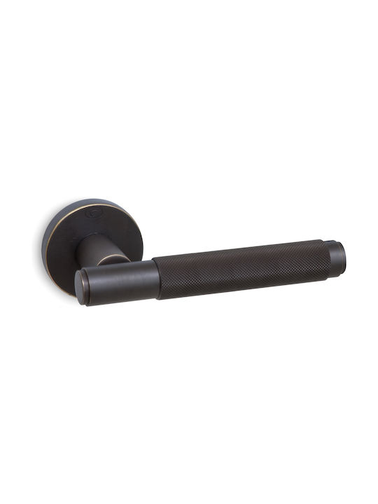 Door Knob Convex 1745 Kanelaz Rosette Bronze Matt Front Door Right (Piece)