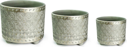Viosarp Vaze Pentru Plante Ceramică Aurie 17x17x15cm 3 Bucăți No20232