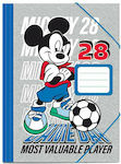 Diakakis Folder with Rubber Band and Ears for Paper A4 Gray Disney Mickey Mouse