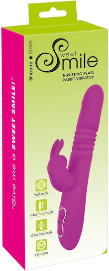 You2Toys Sweet Smile Thrusting Pearl Rabbit Vibrator Δονητής Rabbit 26cm Pink
