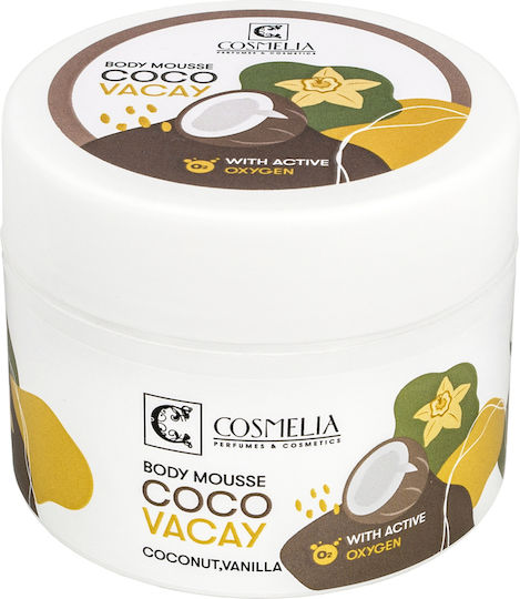 Cosmelia Coco Vacay Coconut & Vanilla Ενυδατική Mousse Σώματος με Άρωμα Καρύδα για Όλες τις Επιδερμίδες 200ml