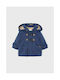 Mayoral Kids Coat Montgomery Long with Lining & Protection Hood Blue