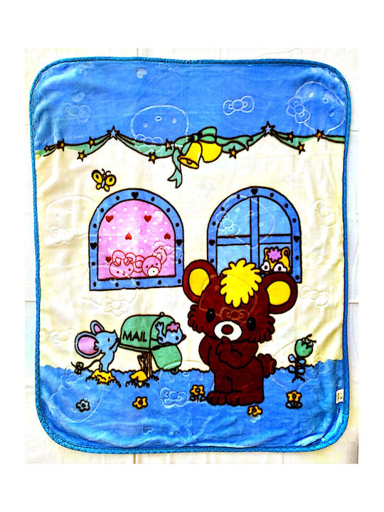 Decobebe Pătură Pătuț Mouse & House Catifea Alb...