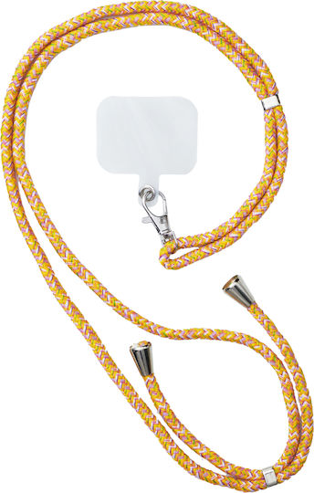 Hurtel Stylish Cord Каишка за врата за Мобилни Телефони Жълт