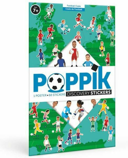 Poppik Aufkleber Football Poster für Kinder 7+ Jahre+ Jahre