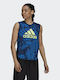 Adidas Farm Rio Damen Sportlich Bluse Ärmellos Mystery Blue / Hi-Res Yellow