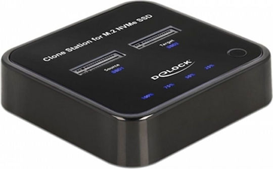 DeLock Docking Station για 2 Σκληρούς Δίσκους PCIe M.2(2230)" / M.2(2242)" / M.2(2260)" / M.2(2280)" με σύνδεση USB-C (64177)