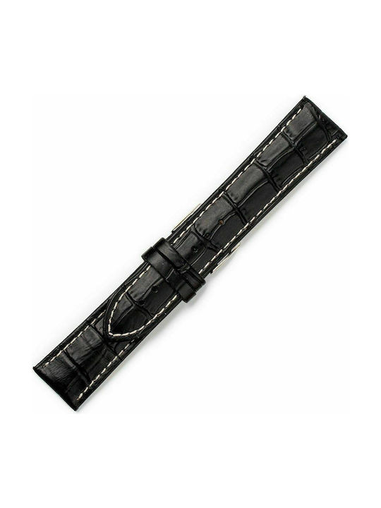 Δερμάτινο Λουράκι Μαύρο 18mm