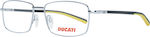 Ducati Metal Eyeglass Frame Silver DA3002 900