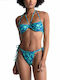 Oceane Bikini Slip με Κορδονάκια Μπλε