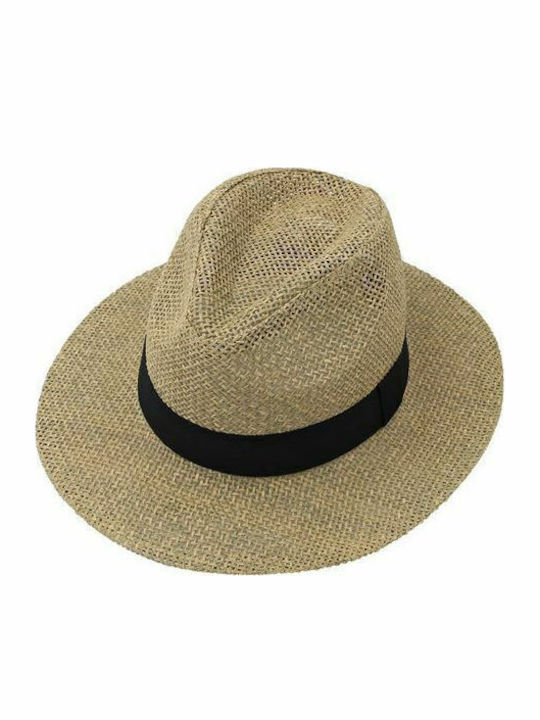 Aquablue Men's Hat Fedora Beige