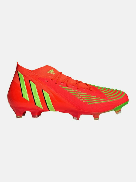 Adidas Predator Edge.1 FG Χαμηλά Ποδοσφαιρικά Παπούτσια με Τάπες Solar Red / Team Solar Green / Core Black