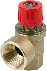 Kratki SVH25 Two-Way Brass Pressure Relief Valve 1" for boiler