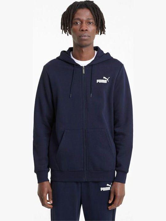 PUMA Hooded Cardigan Navy Blue