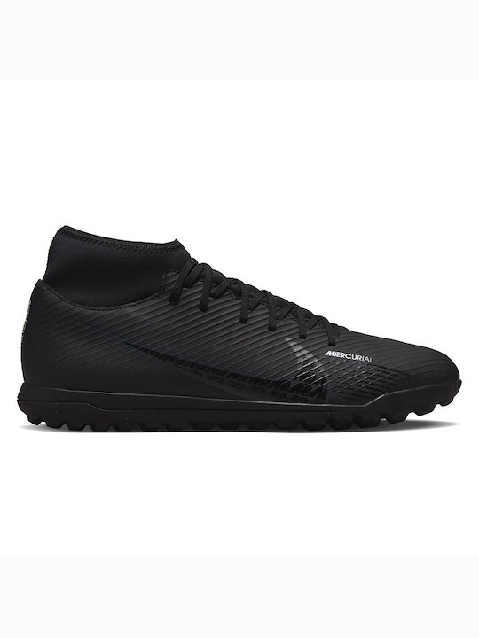 Nike Mercurial Superfly 9 Club TF Ψηλά Ποδοσφαιρικά Παπούτσια με Σχάρα Black / Dark Smoke Grey / Summit White / Volt
