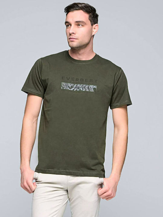 Everbest Herren T-Shirt Kurzarm Grün
