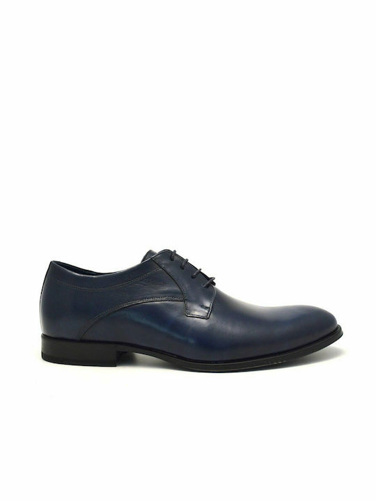 Damiani Men's Leather Dress Shoes Blue