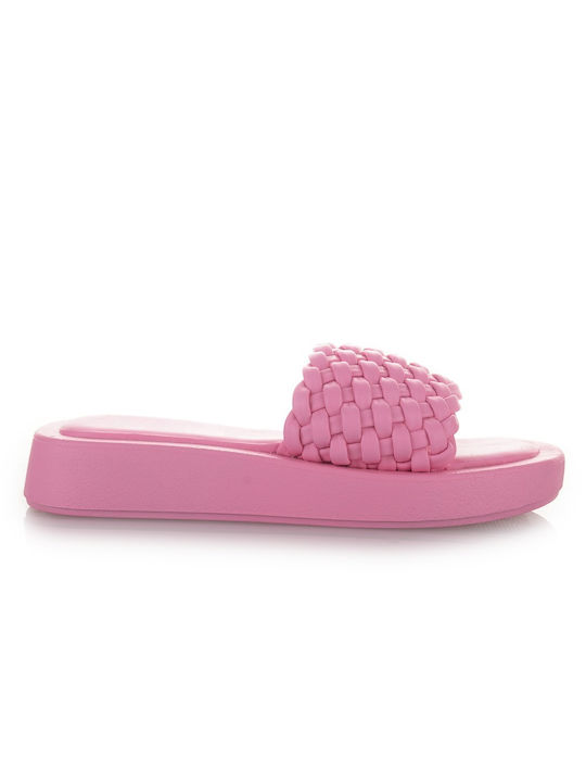 Famous Shoes Γυναικεία Σανδάλια σε Ροζ Χρώμα DF858-ROSA | Skroutz.gr