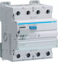 Hager Phasenrelais Leckage der Erde 4x25A 400V