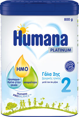 Humana Формула за мляко Platinum 2 за 6m+ 800гр