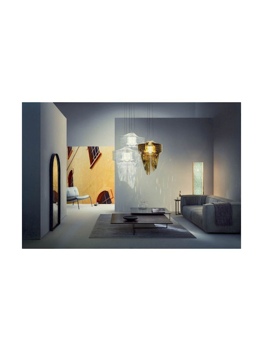 Slamp Aria Μ Pendant Light Gold with Socket E27 90cm