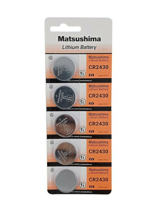 Matshushima MAT-CR2430 Batterien Lithium für Uhren CR2430 3V 5Stück