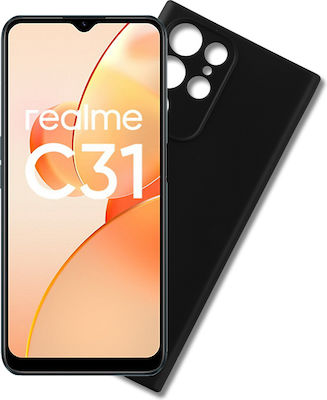 Volte-Tel Silicone Back Cover Black (Realme C31)