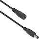 Verlängerungskabel 5.5x2.1 M/F - Kabel 2m Schwarz (18371)