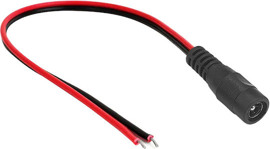 Strom 5.5x2.1 F - Kabel 0.3m Schwarz (18368)