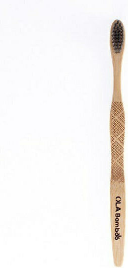 Ola Bamboo Οδοντόβουρτσα Carbon Activated Bristles Μπεζ / Μαύρη