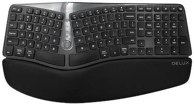 Delux Ergonomic GM901D Kabellos Bluetooth Nur Tastatur Englisch US