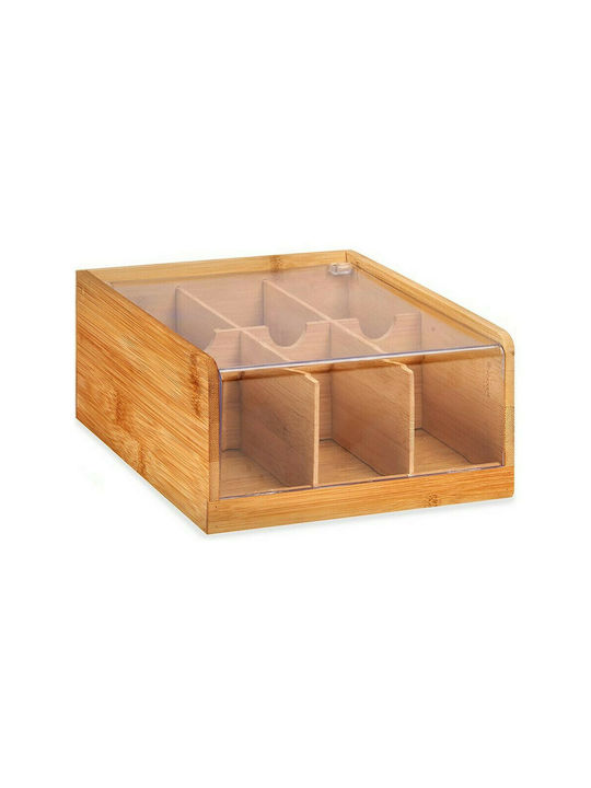 InnovaGoods Cable Stripping Box Tea with Lid Wooden In Brown Colour 22x20x10cm 1pcs