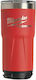 Milwaukee Packout Glass Thermos Stainless Steel 591ml Red with Mouthpiece