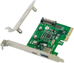 Powertech Card de control PCIe cu 2 porturi Tip-C / USB 3.1