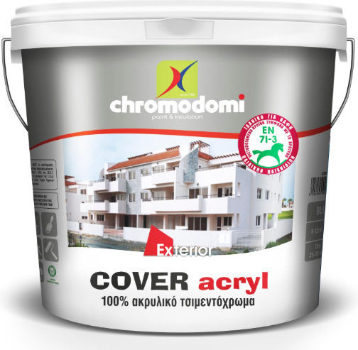 Χρωμοδομή Cover Acryl Τσιμεντόχρωμα Ακρυλικό Γκρι 10lt