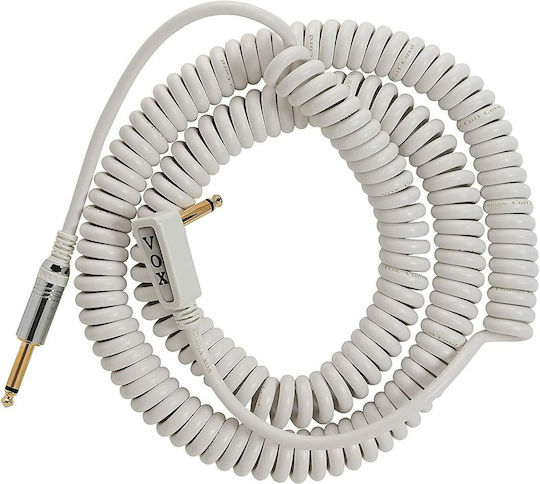 Vox Vintage Coil Кабел 6,3 мм мъжки - 6,3 мм мъжки 9м Бял (VCC-90WH)