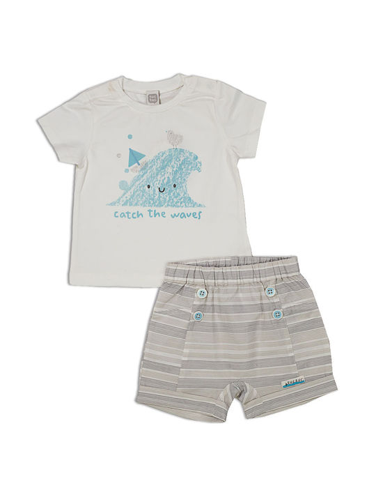 Tuc Tuc Kids Set with Shorts Summer 2pcs White