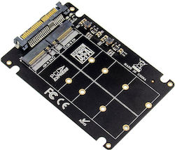 Powertech Expansion card U.2 2.5" to M.2 B & M NGFF Black (ST526)